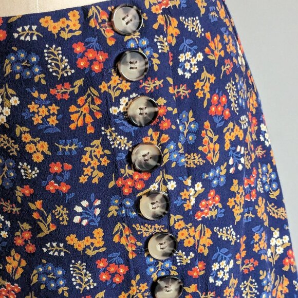 Madewell Ditsy Floral Print Faux Wrap 1990s Style Mini Skirt Size 2 Small - Picture 3 of 10